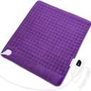 Deepsoon Heating Pad,Electric Heating Pads for Back,Neck,Abdomen,Moist Heating Pad for Shoulder,Knee,Arms,Legs,Dry/Moist Heat & Auto Shut Off,Christmas Gifts for Men and Women,Dark Purple,24x20 Inch