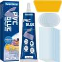 Air Mattress Patch Kit, Waterproof Vinyl Repair Kit, High Strength PVC Adhesive for Inflatables, PVC Boats, Vinyl Glue (60ml/1 Pack)