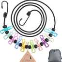 Travel Clothesline Camping Essentials, Cruise and Vacation Essentials for Outdoor Glamping, Cruise and RV Must Haves, 1 Count