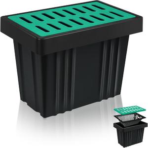 21.6"x13.9"x15.7" Catch Basin with Debris Filter Basket and Composite Grate