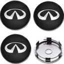 4PCS Wheel Center Caps for Infiniti QX50 Q50 Q70 Q70L Q60 QX60 QX80 EX25 EX35, Diameter 60mm/2.36" Wheel Hub Caps ABS Rim Center Hub Cover (Black)