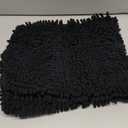 OLANLY Bathroom Rugs 24x16, Extra Soft Absorbent Chenille Bath Rugs, Rubber Backing Quick Dry, Machine Washable Bath Mats for Bathroom Floor, Tub and Shower, Home Decor Accessories, Black