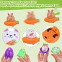 12 Pack Prefilled Easter Eggs With Toys, Pull Back Rabbit Carrot Car Easter Basket Egg Hunt Stuffers, Pre Filled Easter Eggs Fillers for Kids Gifts Party Favors, Goodie Bag Stuffer, Easter Prizes