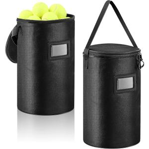 Aliceset 2 Pcs Portable Tennis Ball Basket Compatible with Pickleball Golf Training, Carrying and Storage