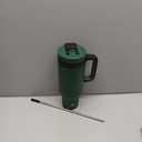 POWCAN 50 oz Tumbler with Handle, 2-in-1 Straw and Sip Lid, Leakproof, Dishwasher Safe, Insulated Stainless Steel Travel Coffee Mug, Keeps Cold for 34 Hours, Fits in Car Cup Holder (Forest)