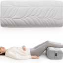 Zonli Yoga Bolster Pillow for Meditation & Restorative Yoga - Rectangular Support Cushion with Removable Cotton Cover & Carry Handle, 26"x11"x7" (Gray)