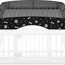 Dog Playpen Mesh Top Lid Fits for 36 Inch 4 Panels Regular Square Plastic Exercise Pet Pen, Breathable Pet Playpen Shade Cover for Dog Crate Pad , Cover Only, Fence Not Included Black