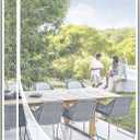 Yotache White Reversible Left Right Side Opening Magnetic Screen Door Fits Door Size 48 x 83, Reinforced Sewing Mesh for Balcony, French, Sliding Glass Door, Actual Screen Size 50" x 84"