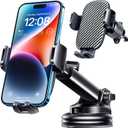 Phone Mount for Car Phone Holder [Military-Grade Suction & Stable Clip] Car Phone Holder Mount Windshield Dashboard Air Vent Universal Automobile Mount Fit for All Dash Mounting Kits iPhone