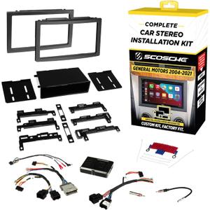 Scosche GM0516DDCS Double DIN Radio Install Dash Kit Compatible with Select 2004-21 Buick, Chevrolet, GMC, Hummer, Pontiac, Saturn and Suzuki Vehicles - Complete Car Stereo Installation Interface Kit