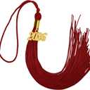 GraduationMall Single Color Graduation Tassel with 2026 Year Charm 9"