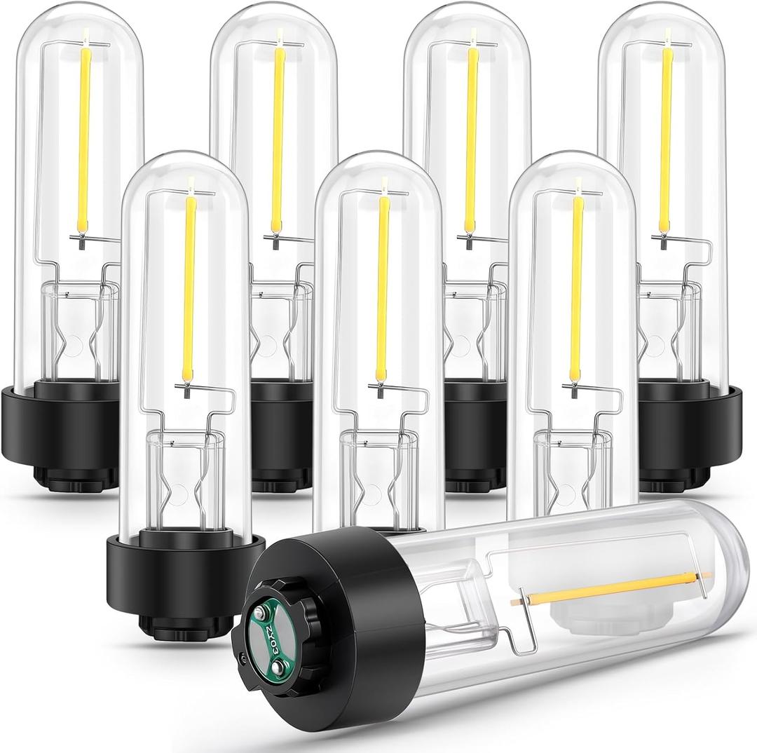 8 Pcs Solar Light Replacement Bulbs Warm White 3000k 0.5w DC 3v Solar Bulbs for Outside Garden Yard Patio Pathway Landscaping