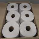 Genuine Joe Embossed Hardwound Roll Towels, 2" Core, 1-Ply, 7.8" x 600', White, 12 Count, 7.9" x 600'