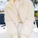 ZESICA Women's Winter Warm Long Sleeve Zip Up Drawstring Baggy Cropped Puffer Down Jacket Coat Outerwear (L)