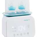 MOMYEASY Bottle Warmer, Fast Baby Bottle Warmer for Breastmilk Formula, 7-in-1 Food Heater&Breast Milk Defrost with LCD Display, Baby Formula Warmer for All Bottles with 24H Temperature Control (White)