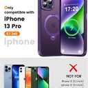 360 Spin Magnetic Stander for iPhone 13 pro Case [Compatible with Magnetic] [Built-in Kickstand] Mil-Grade Protective, Matte Non-Slip for iPhone 13 pro Phone Case(Purple)