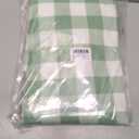 Smiry Oval Table Cloth, Waterproof Vinyl Tablecloths with Flannel Backing, Wipeable Buffalo Plaid Table Cover for Picnic, Indoor and Outdoor (Sage Green & White, 60"x84")