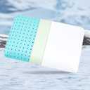 Sonive Ultra Thin Cooling Memory Foam Pillows, Summer Bed Pillows for Back, Stomach or Side Sleepers, Flat Pillow with Washable Cover, Premium Cooling and Soft(23.6" x 15.8" x 2.35")