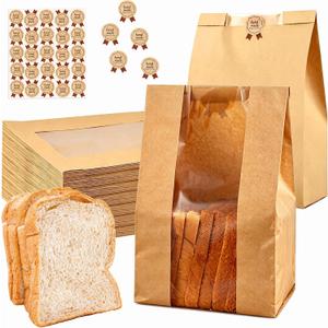30 Pcs Large Paper Bread Bags, 9.05x4.72x1.96inch