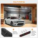 LOOBANI Magnetic Garage Door Screen 10x8 Ft: Heavy Duty Garage Screen Door for 1 car Garage, Retractable Roll Up Garage Net Screen for Patio, Hand-Free, Easy Install, Keep Bugs Out & Air in