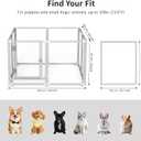 Clear Acrylic Dog Play Pen Indoor (White, 23.6H, 8)