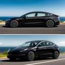 Wheel Covers for Tesla Model 3 18 inch Hubcaps 2017-2023 Hubcaps 4 Pcs Compatible with Tesla Molde 3 Rim Protector Replacement Wheel Cover Exterior Accessories,Matte Black