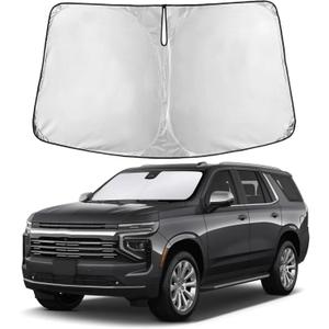 EcoNour Windshield Sunshade Compatible for Chevrolet Tahoe 2021-2024 2025 2026, Sun Visor for Front Windshield & Window Sun Shade Cover, UV Heat Blocker & Protector, Car Accessories
