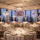 10pcs Crystal Centerpieces for Tables Silver Flower Stand for Wedding Party Centerpiece Decoration Home Decor