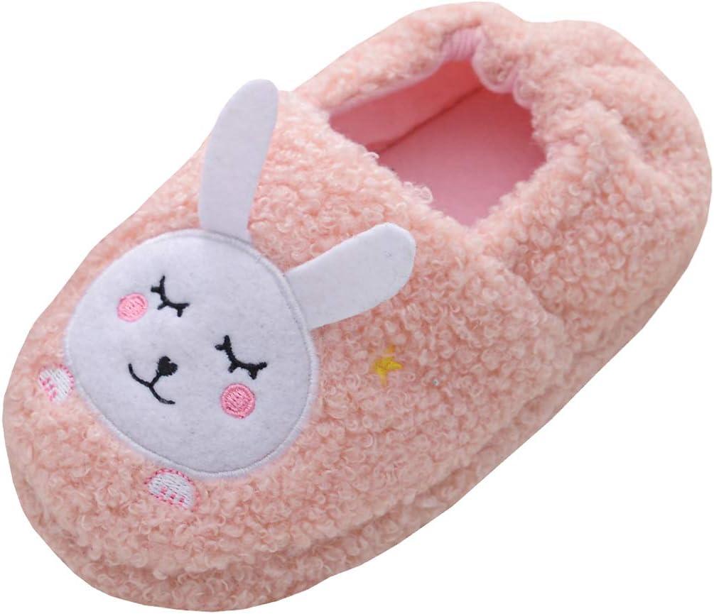 Toddler Girls Slippers Cartoon Plush Warm Shoes. Size 7-8