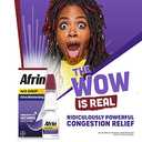 Afrin No Drip Extra Moisturizing Nasal Mist Twin Pack, Non-Drowsy, Fast-Acting Decongestant for Sinus Pressure and Dry Nasal Passages, Adults and Children 6 and Older, .5 fl oz (Pack of 2)