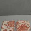 Kitchen Curtains Paisley Scroll Print Linen Small Window Tier Curtains for Bathroom Medallion Design Burlap Vintage Jacobean Floral Cafe Style 24 Inch Length 2 Panels Terra on Beige