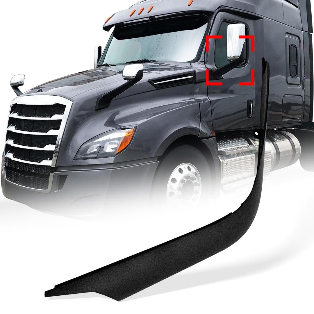 High Soar for Freightliner Cascadia Door Mirror Arm Cover,for 2018 - Onwards New Freightliner Cascadia Black Door Mirror Arm Shell Housing Single Passenger Side Right Side