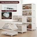 UAMFURI Stackable Storage Bins with Lids, 330QT Lockable Storage Cabinet