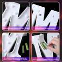 Kathfly 4 Pcs LED Prom Letter Lights 3D Extra Large Prom 2026 Light up Sign Marquee Letters Decorations for 2026 Graduation Party Supplies(Holographic)