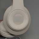 X5 Rechargeable & Portable FM Radio Headphones with Best Reception, LED Display, Soft Ear Muffs, FM Headset Radio Receiver for Meeting, Works, Hiking, Jogging (Beige)