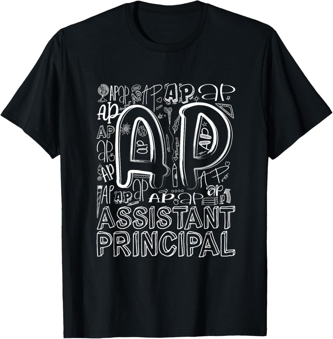 Assistant Principal Teacher Appreciation Week Cute Men Women T-Shirt (Black, Medium)
