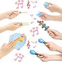 Musical Instruments Set: Music Montessori Percussion - Educational Musical Set with Storage Bag (Blue)