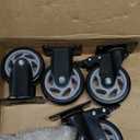 4 Inch Heavy Duty Caster Wheels No Noise Wheels Swivel Casters Set of 4 (Free Screws)