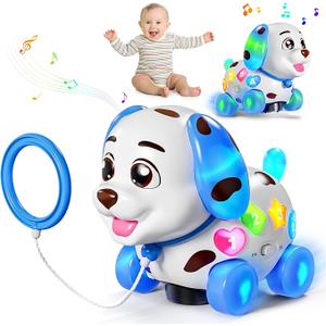 Musical Toy for 1 Year Old Boy Girl, Baby Toys 61218 Months, Puppy Toddler Learning for 1 Year Old Boy Gifts, Bilingual Educational with Music Light, 1st Birthday Gift for Girl, Toddlers