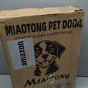 MIAOTONG 3-Flap Dog Door for Wall, Energy-Efficient Insulated Pet Door for Wall, Aluminum Lock Doggy Doors,Steel Frame and Telescoping Tunnel Dog Doors(Pets Up to 100 Lb) -Large
