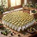 Suclain 50 Set Mini Olive Oil Bottles 2 oz Small Homemade Olive Oil Plastic Bottles with Caps Funnels and Tags Reusable Containers for Wedding Baby Shower Favors