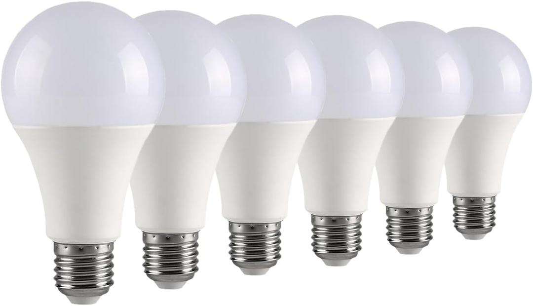 TJBB 6-Pack 3 Way Light Bulbs Soft White 3000K 50 100 150 Watt Equivalent, Perfect for Reading, Standard A19 Indoor Led Bulb, 5/10/15 Watt Energy Efficient Bulb