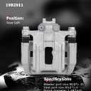 cciyu Rear Left Brake Caliper Assembly w/Bracket 19B2911 2005 2006 For Honda For CR-V
