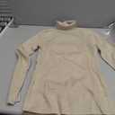 LILLUSORY Womens Turtleneck Ribbed Sweaters Pullover Tops Long Sleeve Winter Clothes 2025 (Medium, Beige)