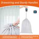 Polecasa 28 x 36 inches Extra Heavy Duty Large Laundry Bag with Sturdy Handles and Drawstring Closure, Storage Bag for Basket, College, Dorm, Travel, Silver