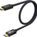 IVANKY 16K Displayport Cable 2.1, Short DP Cable 3.3ft [16K@60Hz, 8K@120Hz, 4K@240Hz/165Hz], DisplayPort 2.1 Cable Support HDR, HDCP 2.2, 3D, ARC, Compatible with Gaming Monitor, TV and More (3.3ft)