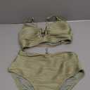 Herseas 2 Piece Bikini Set U-Wire Cutout Popular Swimsuit High Waisted Textured 2026 Summer Beach Swim Bathing Suits, Medium