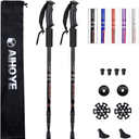 Aihoye Collapsible Trekking Poles - 2 Pack, Lightweight, Anti-Shock Walking Sticks - Adjustable for Men and Women