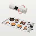 Electric Warming Tray,Food Warming Mat with 5 Temperature Settings, Rollable & Portable Silicone Fast Heating Tray Food Warmer For Parties, Restaurants, Buffet, Sabbat, Home Everyday Use (Cream)