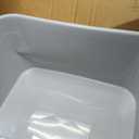 SpaceTime Large Cat Litter Box with High Sides,Cat Boxes for Indoor Cats,Cat Litter Pan for Kitty,Litter Box with Low Entry,Easy to Clean,Anti-Splashing (Grey)